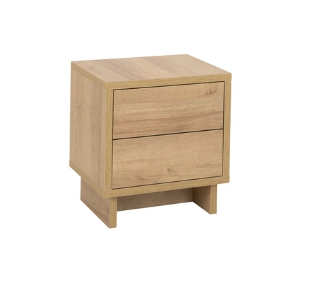 Nachttisch mit Schubladen Noma Eiche Riviera elegantes Design einfache Form von Möbeln, die in jedes Interieur passen Schrankfronten mit Push-to-Open-System