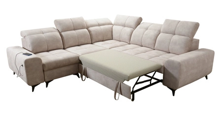 Ecksofa mit Schlaffunktion Buffalo III olive links komfortables Ecksofa mit ästhetischer Verarbeitung mit Bettzeugcontainern