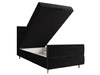 Boxspringbett Benet 90x200 schwarzes im modernen skandinavischen Stil mit gepolstertem Kopf- und Fußteil Bett mit Staukasten