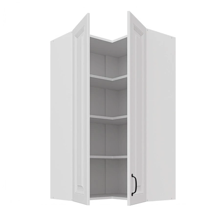 Hängender Eck-Küchenschrank Snow 60x60 GN-108 2F schrankfest gegen Dampf hohe Temperaturen und verschüttete Flüssigkeiten