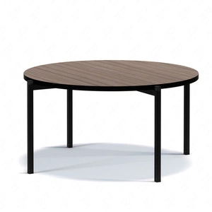 Couchtisch rund 84 cm Sampi Kapitänsdeck zeitloses Design solides Metallgestell idealer Tisch für jede Umgebung