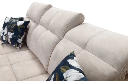 Ecksofa mit Schlaffunktion Buffalo XI dunkelbeige rechte Ecke Schlafsofa mit drei Bettkästen Velourstoff