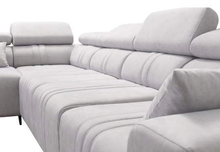 Ecksofa mit Schlaffunktion Castel XI rosa links bequemes Ecksofa mit Stauraum für Bettzeug strapazierfähiger Stoff