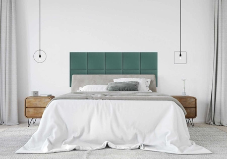 Gepolstertes Paneel Quadra 40x40 cm nautisch stilvolles Wandpaneel quadratischer Veloursstoff modisches Finish für jede Einrichtung