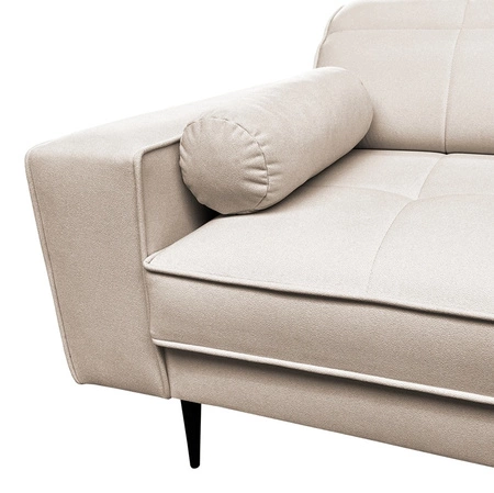 Ecksofa Samos schwarz rechts modernes Design einfach und stilvoll Körper zu jedem Interieur Design verstellbare Kopfstützen passen