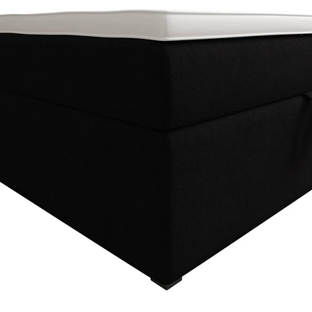 Boxspringbett Flint 120x200 schwarz im modernen skandinavischen Stil mit gepolstertem Kopfteil Bett mit Staukasten