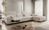 Ecksofa mit Schlaffunktion Penejos XII Lux beige rechtsseitig stilvolles Ecksofa mit bequemer ausziehbarer Fußstütze
