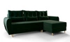 Ecksofa mit Schlaffunktion Rovigo bottle green rechts elegantes Ecksofa in skandinavischem Design großes Bettzeugfach