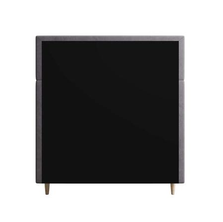 Boxspringbett Bing 90x200 hellgrau im modernen skandinavischen Stil mit gepolstertem Kopfteil Bett mit Staukasten