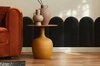 Wally gepolstertes Paneel 30x80 cm schwarz stilvolles Wandpaneel Zaun Veloursstoff modischer Schliff für jedes Arrangement