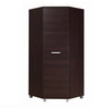 Eck-Kleiderschrank Maximus Kastanie Wenge modernes Design und universelle Tür auf der rechten oder linken Seite installiert werden