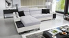 Ecksofa mit Schlaffunktion Alcamo grau Esche / weiß links elegantes Ecksofa mit einer praktischen Schublade in der Seite des Möbels