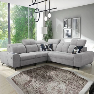 Buffalo III Ecksofa mit Schlaffunktion graue Esche links komfortables Ecksofa mit ästhetisch ansprechender Verarbeitung mit Bettzeugcontainern