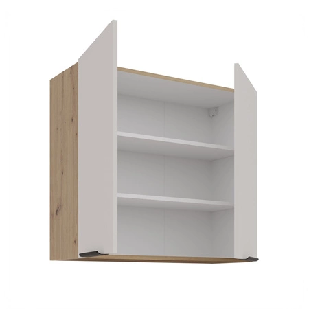 Küchenmöbelset Soela 180 cm elegante Küchenschränke in dezenten und natürlichen Farben Griffe mit Metallkante