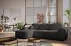 Ecksofa mit Schlaffunktion Arbon graphit linke Ecke modernes Design mit markanter Form weicher Stoff