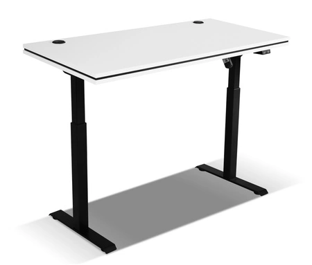 Makana höhenverstellbarer Schreibtisch hellgrau vielseitiges und funktionelles Möbelstück mit einer 56 mm hohen Platte für das Büro, Arbeitszimmer oder Jugendzimmer