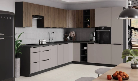 Brianza / Tarraco Eckküchenset 310x250 cm Griffe aus Metall passen gut zu modernen Innenräumen