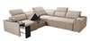 Ecksofa mit Schlaffunktion Tesalia III Lux beige links komfortables Ecksofa mit ausziehbarem Fußteil Schiebefunktion der Rückenlehne