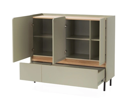 Kommode Paguro 120 cm sandbeige / geölte Eiche ideale Kommode für Schlafzimmer Wohnzimmer oder Jugendzimmer