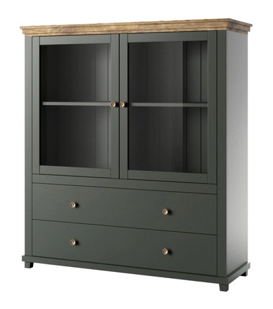 Wohnzimmermöbel Set Evora Flasche grün / Eiche lefkas wird die Liebhaber von markanten Interieurs mit seinem attraktiven Design und Funktionalität begeistern