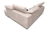 Ecksofa mit Schlaffunktion Buffalo VII creme rechts stilvolles Ecksofa mit Bettzeugcontainer Velourstoff