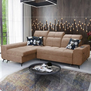 Ecksofa mit Schlaffunktion Buffalo dunkelbeige links funktionelles und stilvolles Ecksofa mit Bettkasten