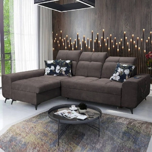 Ecksofa mit Schlaffunktion Buffalo braun links funktionelles und stilvolles Ecksofa mit Bettkasten