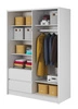 Schiebeschrank Cento 154 cm weiß modernes Design Kleiderschrank ideal für Garderobe Schlafzimmer oder Diele