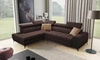 Ecksofa mit Schlaffunktion Bolmso VII braun linke Ecke äußerst elegantes Ecksofa für Wohnzimmer mit Schublade und Bettzeugcontainer
