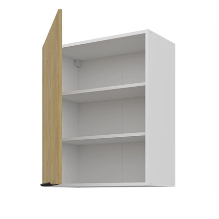 Küchenmöbel Set Cremona 260 cm elegante Küchenschränke in dezenten und natürlichen Farben Metallkantengriffe