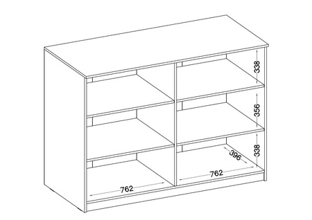 Makana 158 cm Eiche handwerkliche Kommode funktionelles Möbelstück für das Büro, Arbeitszimmer oder Jugendzimmer