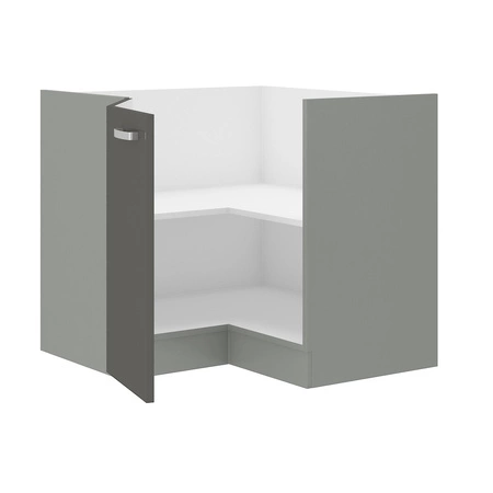 Eck-Küchenschrank Grau 89x89 DN 1F BB dampf- temperatur- und spritzwasserbeständiger Schrank