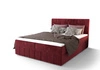 Boxspringbett Casey 180x200 dunkelrot Bett im modernen skandinavischen Stil mit markantem Kopfteil