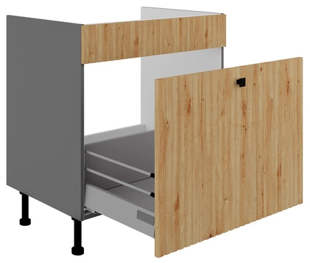 Küchenschrank unter Spüle mit Schublade Antri 80 ZL 1S BB Lamellenfronten feuchtigkeits- und beschädigungsbeständiger Schrank