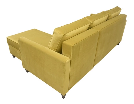 Ecksofa mit Schlaffunktion Terni graue Esche rechtes Sofa praktisches und funktionelles Ecksofa mit geräumigen Behältern für Bettzeug