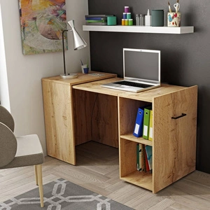 Schreibtisch Klapptisch Smart eiche wotan stilvoll und funktional für das Büro Arbeitszimmer oder Jugendzimmer