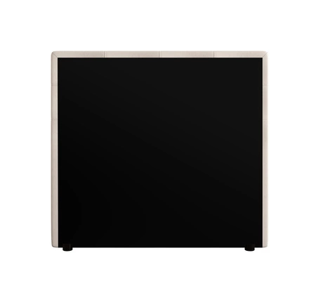 Boxspringbett Kansas 100x200 beige Bett im modernen skandinavischen Stil mit gepolstertem Kopf- und Fußteil