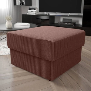 Fogu Pouffe Indisch rosa stilvolles Design Pouffe ideal zur Vervollständigung eines Arrangements weicher Kordstoff mit markanten Streifen