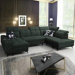 Ecksofa mit Schlaffunktion Buffalo VI grün links Funktionelles und stilvolles Ecksofa mit drei Bettkästen