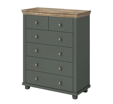 Evora Schlafzimmermöbel-Set Flaschengrün / Eiche lefkas ausdrucksstarke Farben Schlafzimmermöbel-Set im klassischen Stil