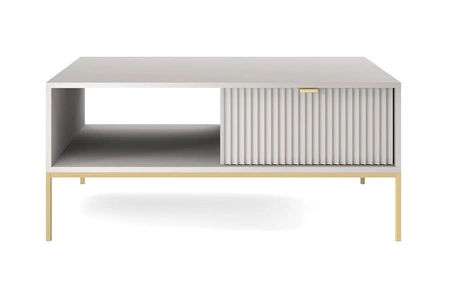 Möbel-Set Lovro grau modernes Design Schrankwand für Wohnzimmer oder Boardroom Möbel angereichert mit goldenen Metall-Accessoires