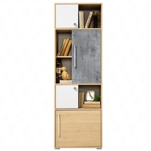 Bücherregal Cary 60 cm Biskuit Eiche / weiß / Beton ideal für das Jugendzimmer sehr nutzbar hat einen modernen Look Bücherregal