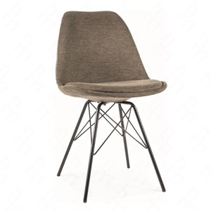 Ken olive gepolsterter Stuhl moderner und funktioneller Esszimmerstuhl mit Metallbeinen