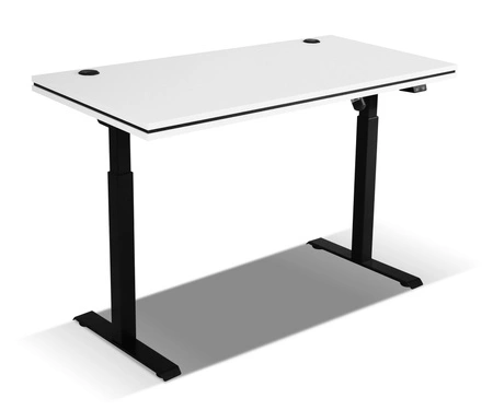 Makana höhenverstellbarer Schreibtisch hellgrau vielseitiges und funktionelles Möbelstück mit einer 56 mm hohen Platte für das Büro, Arbeitszimmer oder Jugendzimmer