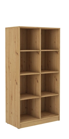 Makana niedriges Bücherregal Eiche handwerkliches Funktionsmöbel für das Büro, Arbeitszimmer oder Jugendzimmer