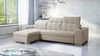 Ecksofa mit Schlaffunktion Luigi beige linkes Ecksofa mit zwei Bettkästen Stoff mit einer interessanten Struktur