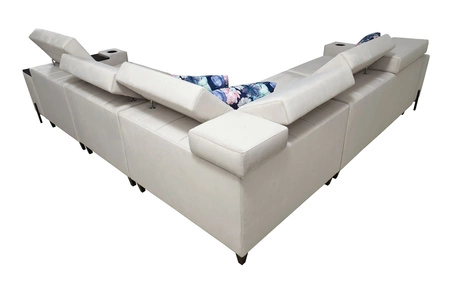 Ecksofa mit Schlaffunktion Belvi IV schwarz rechts elegantes und stilvolles Ecksofabett für das Wohnzimmer praktischer Stauraum an der Seite