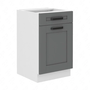 Küchenstandschrank mit Schublade und Regal Avola 50 D 1F 1S BB Schrank dampf-, hitze- und auslaufsicher