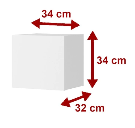 Hängeschrank Apulia 34 cm weiß glänzend minimalistisches Design stilvoller Schrank für das Wohnzimmer einfaches Design, das zu jeder Einrichtung passt