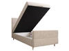 Boxspringbett Benet 100x200 beige Bett im modernen skandinavischen Stil mit gepolstertem Kopf- und Fußteil Bett mit Staukasten